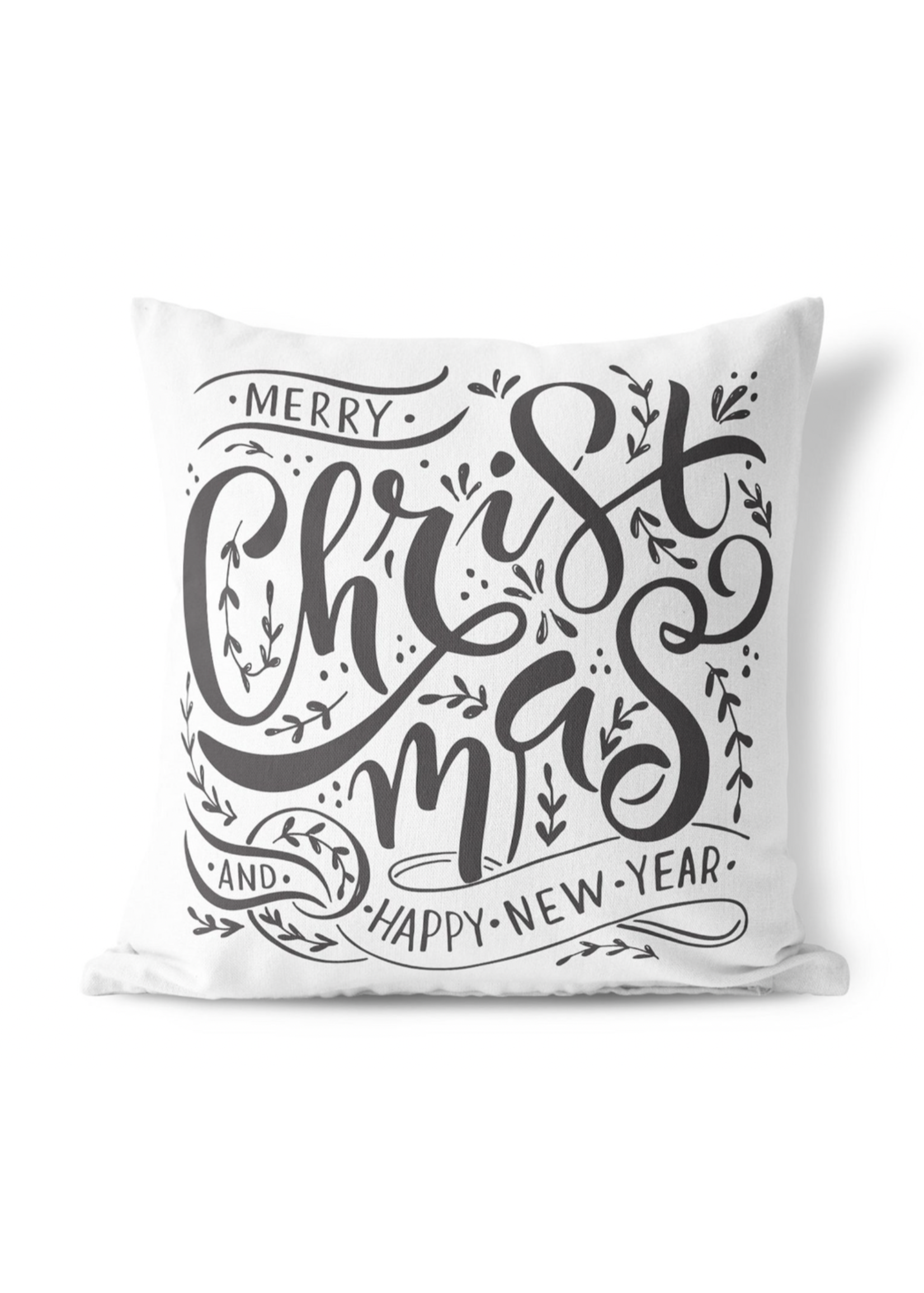 Refinery Number One Merry Christmas Black & White Pillow