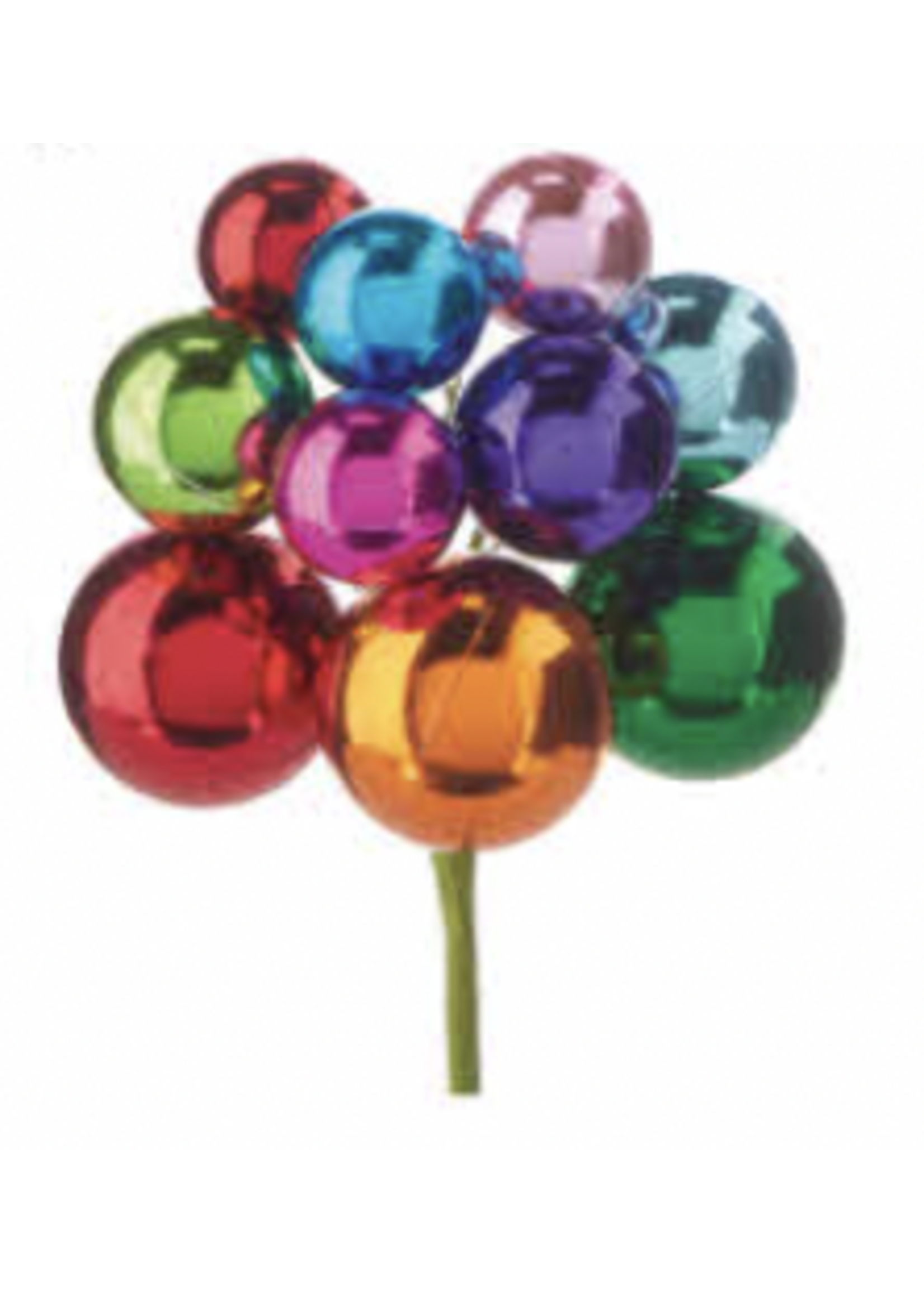 Bollywood Multicolor Ball Ornament Cluster Pick 12"