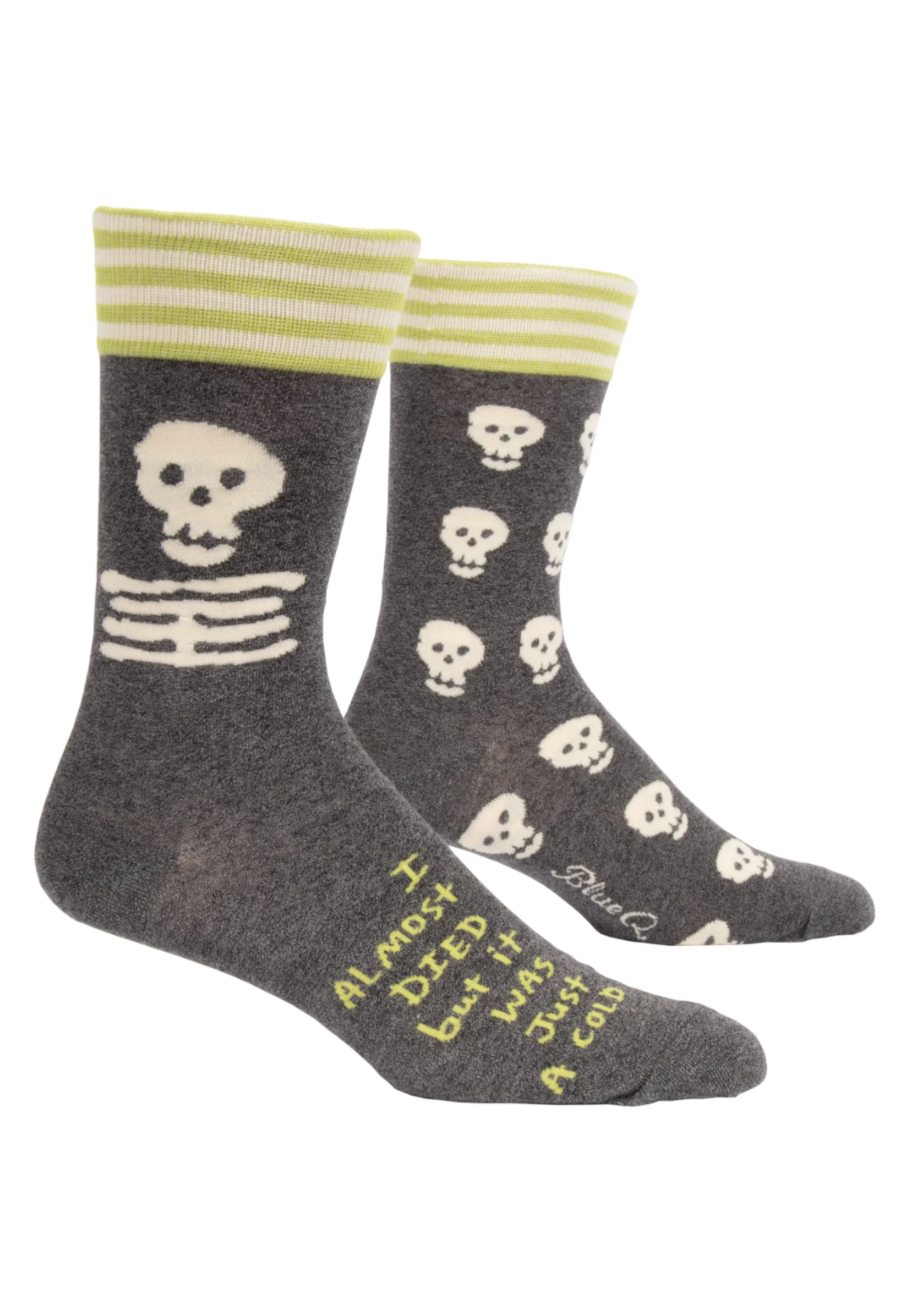 Blue Q I Almost Died - Men's Crew Socks