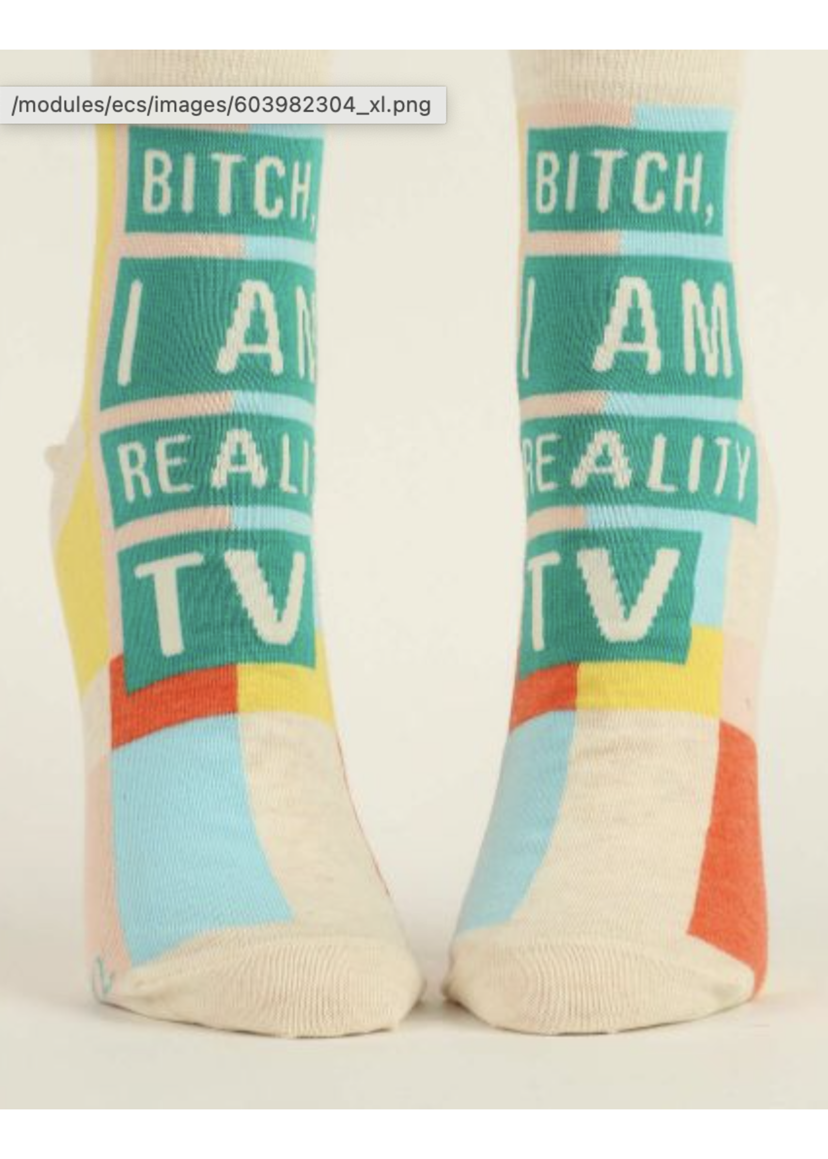Blue Q I Am Reality TV Socks