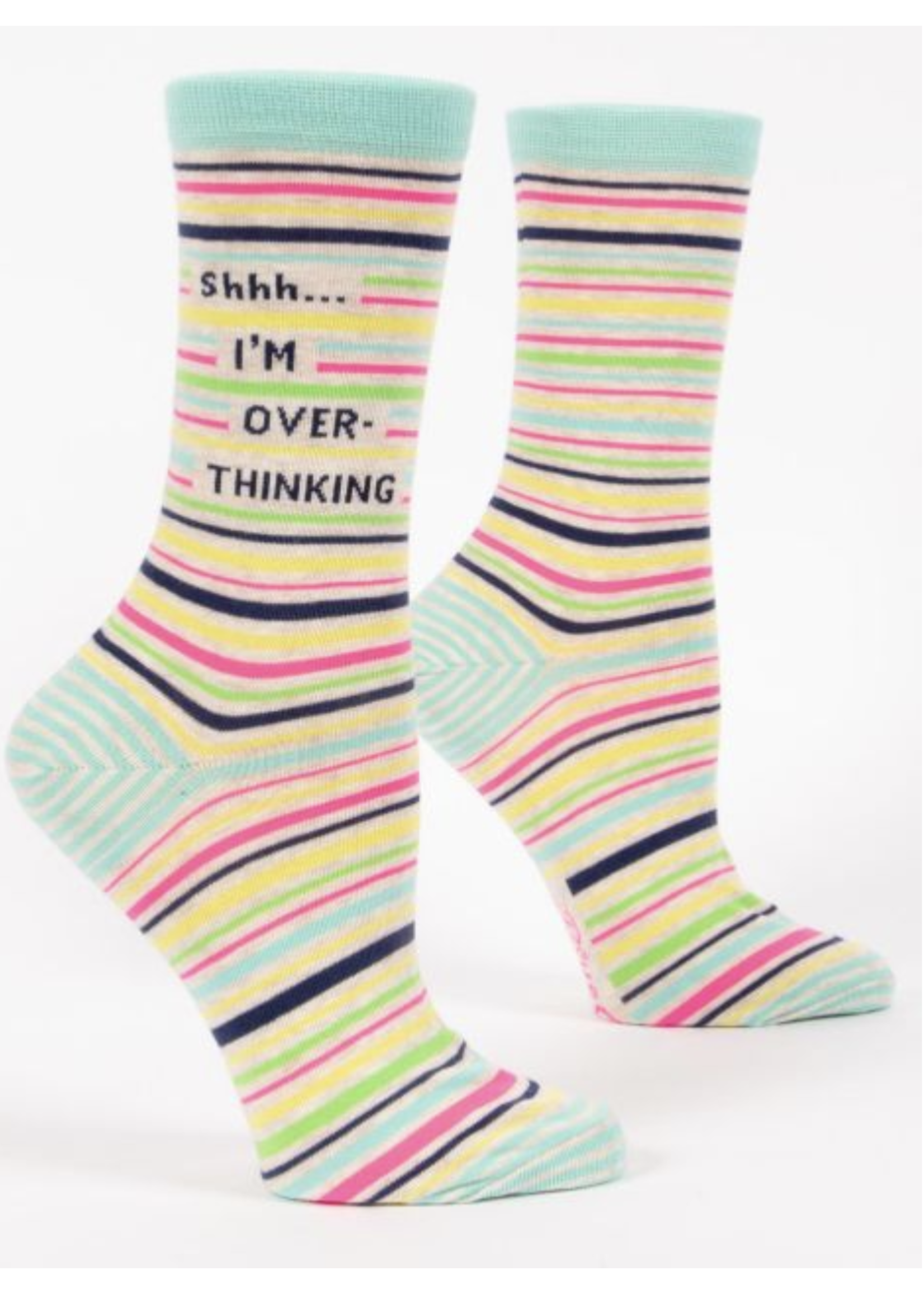 Blue Q Shhh..I'm Over-thinking  - Women's Crew Socks