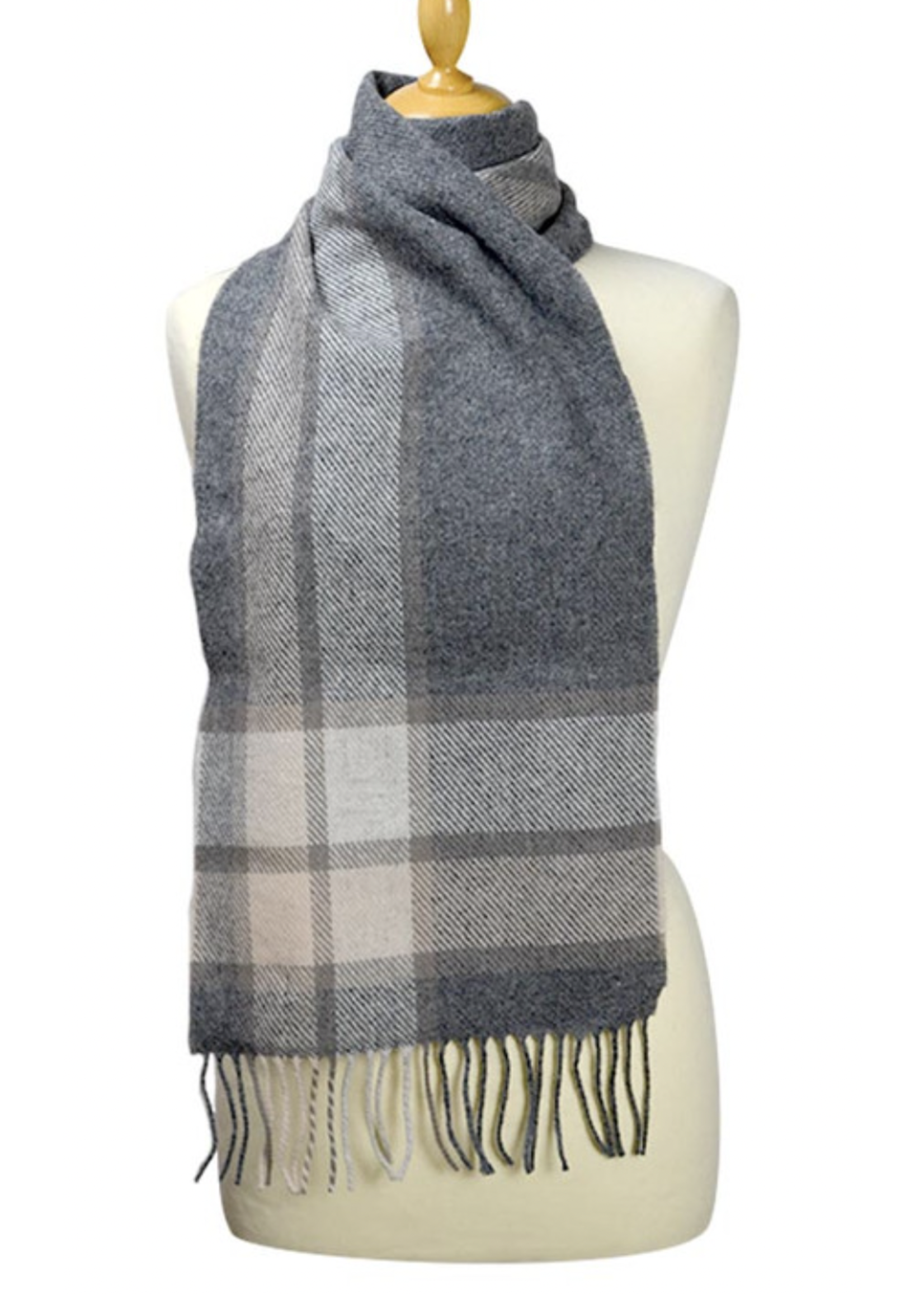 Foxford Mills Foxford Check Border Wrap/Scarf