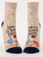 Blue Q Love My Lil' Friend Family Ankle Socks