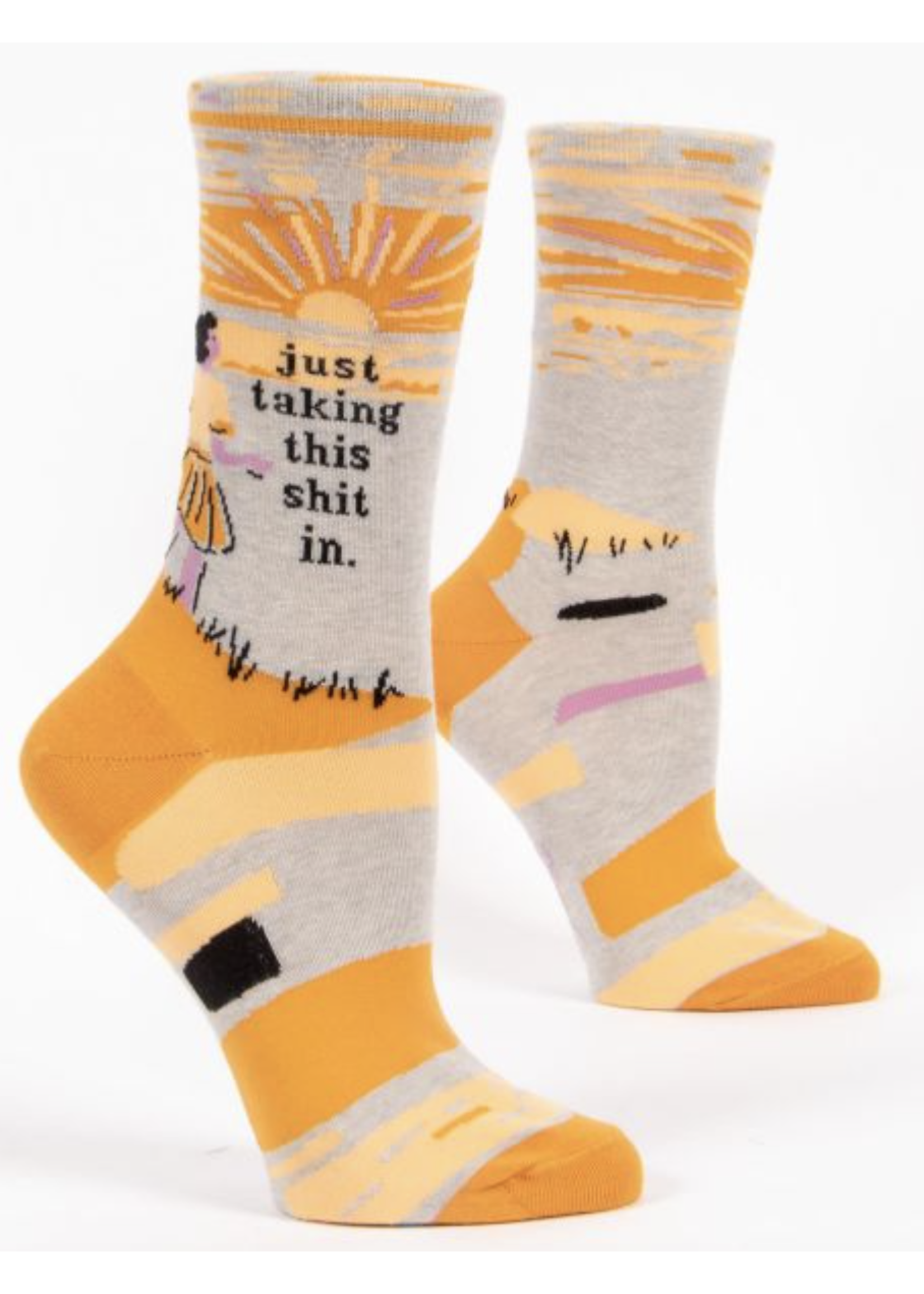 Blue Q Just Taking This Shit In -  Women's Crew Socks