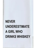 Dev D & Co. A Girl Who Drinks Whiskey tea towel