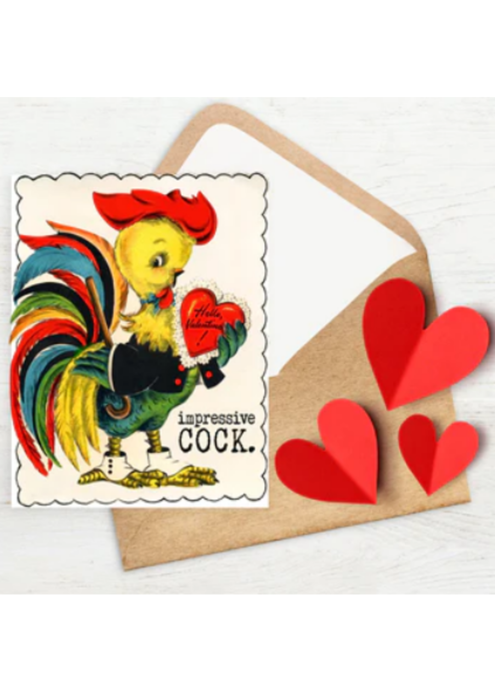 love letters Valentines Impressive Cock Card