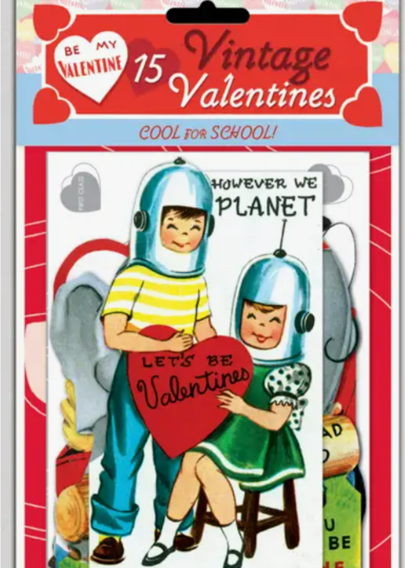 Laughing Elephant Package of 15 Vintage Valentines Cards