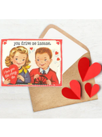 love letters Valentines You Drive me insane card