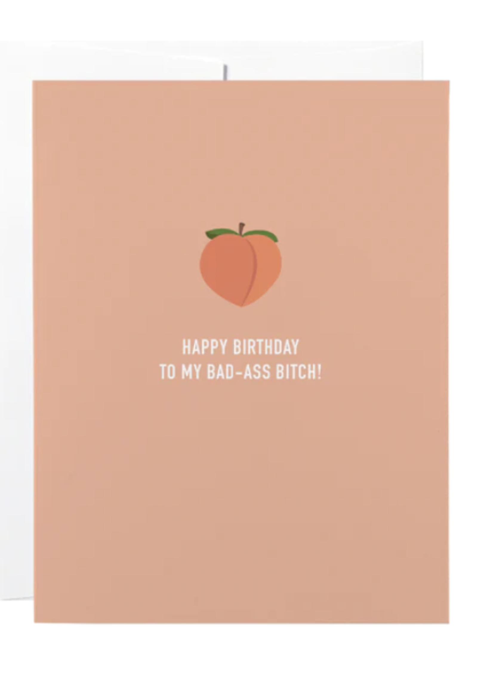 Classy Cards Creative Inc Peach / Bad-Ass Bitch Happy Birthday - Card