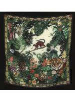 Nathalie Lete Nathalie Leté Silk Scarf: Dark Jungle 98 cm