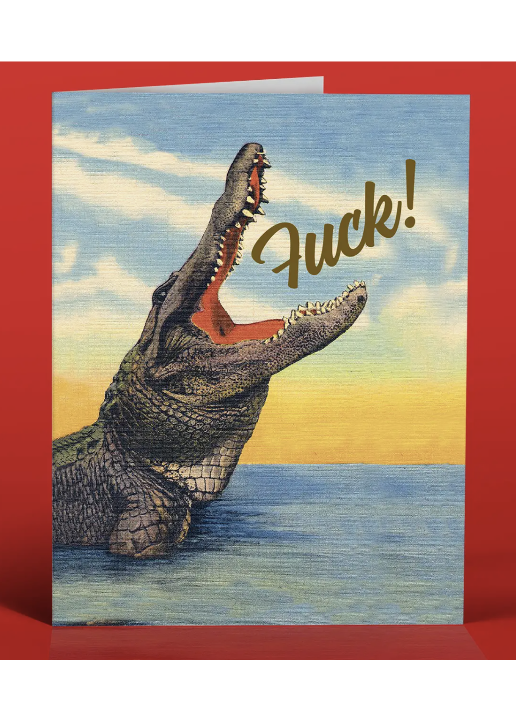 Offensively Delightful Crocodile ( Croc F) Fuck! Card