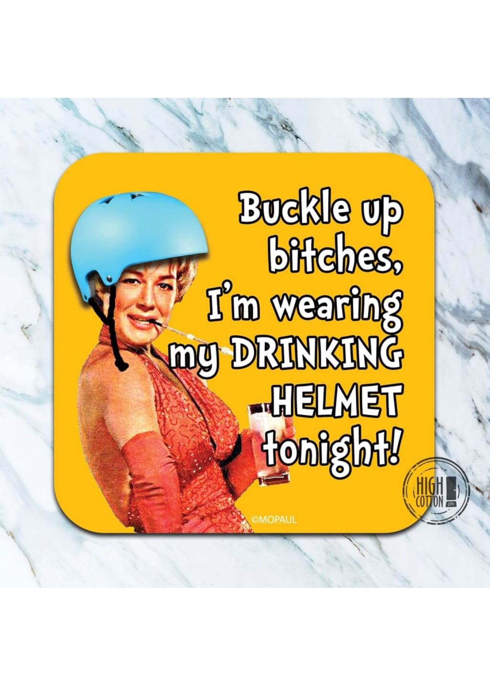 High Cotton Foam Coaster - Drinking Helmet