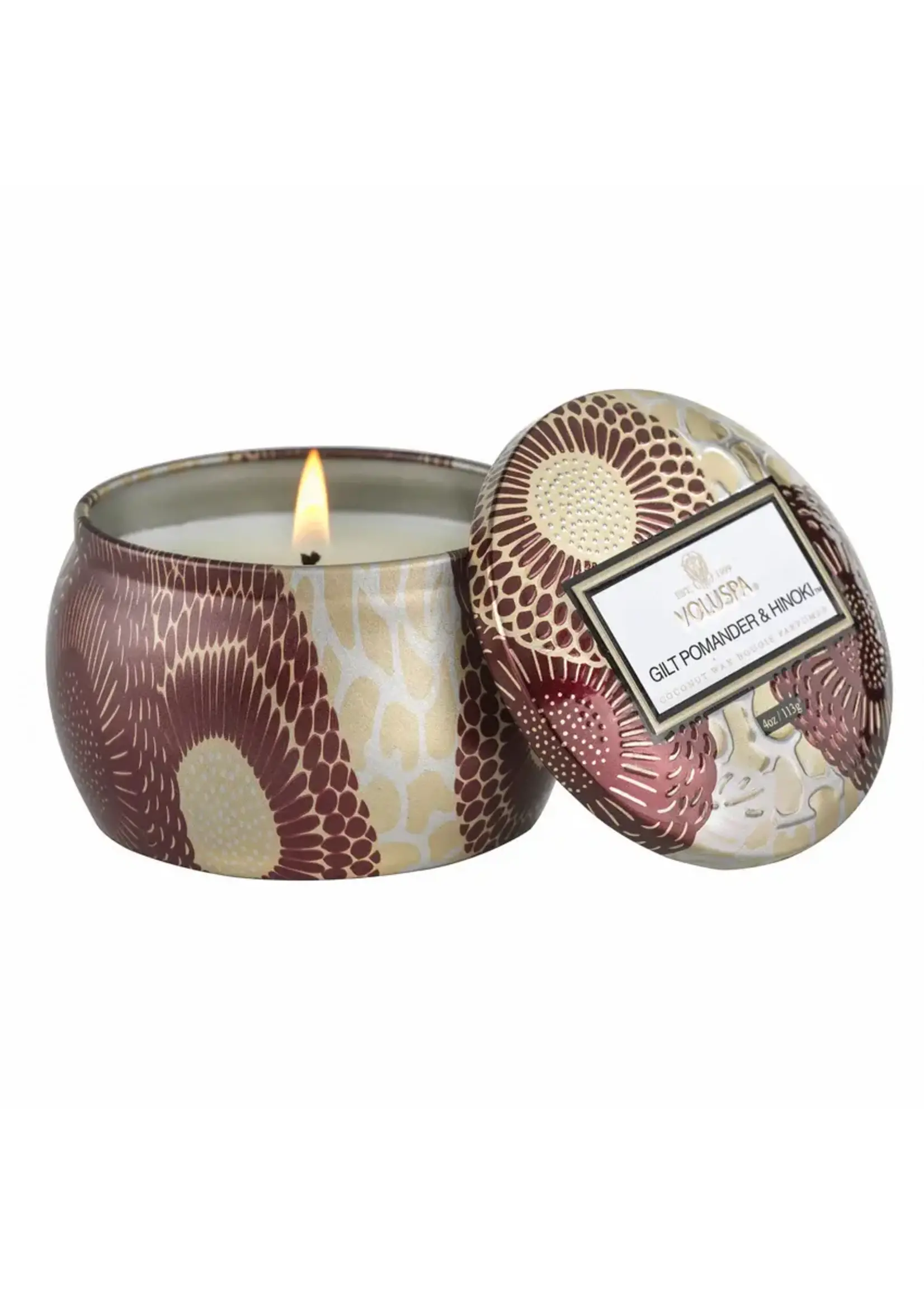 Voluspa Gilt Pomander & Hinoki Mini Tin