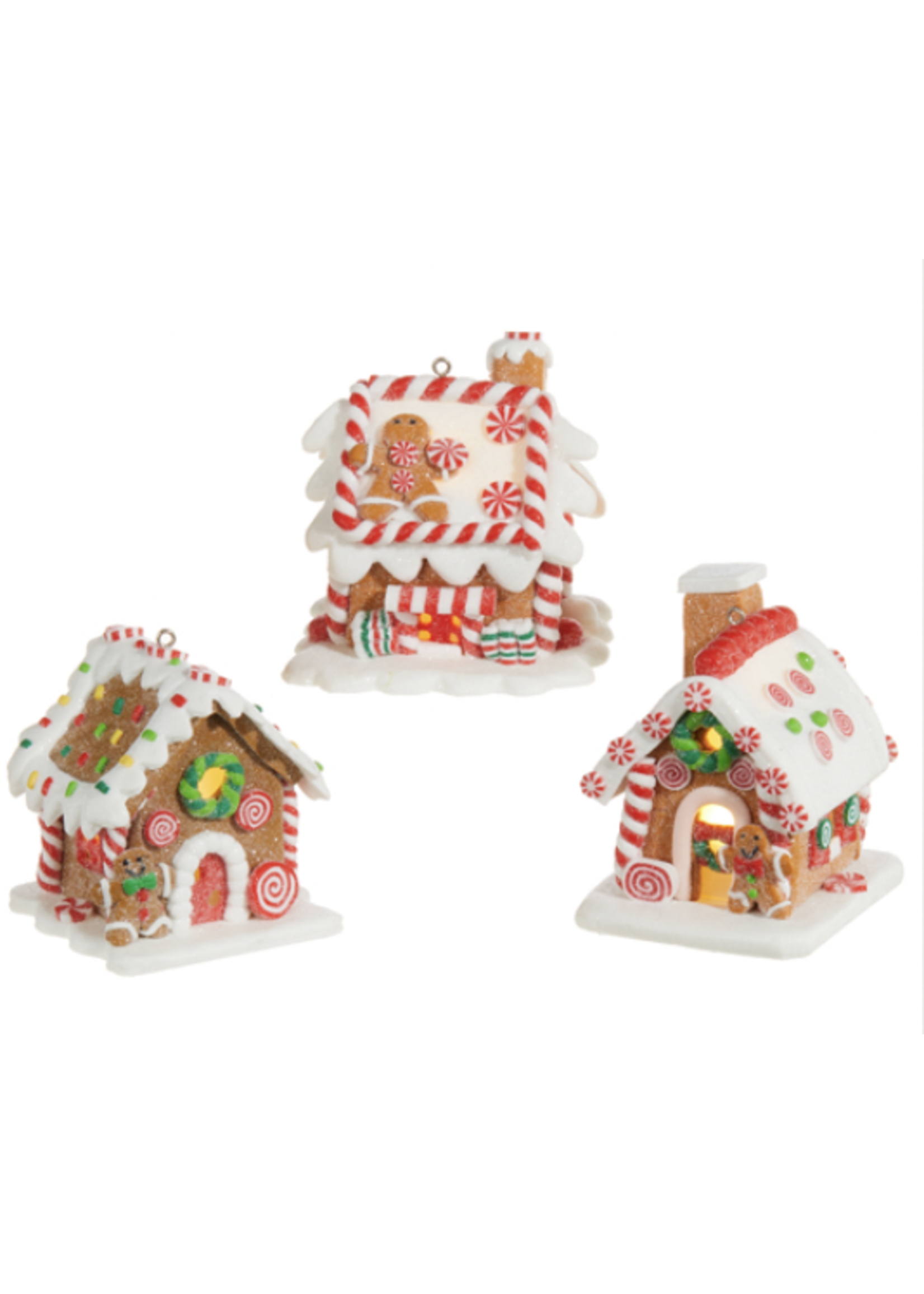 Design Home Lighted Gingerbread Ornament 3.25"