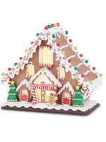 Razz Imports Gingerbread Lodge 11.5" Lighted