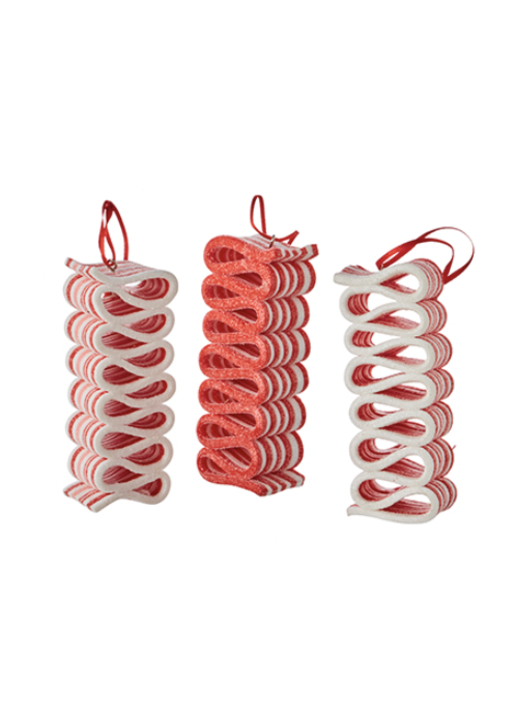 Razz Imports Red & White Ribbon Candy Ornament