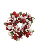 Razz Imports Beaded Berry Candle Ring / Mini wreath