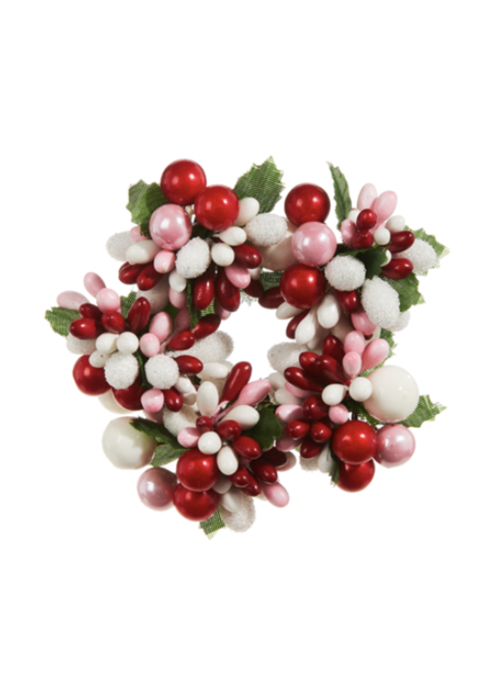 Razz Imports Beaded Berry Candle Ring / Mini wreath