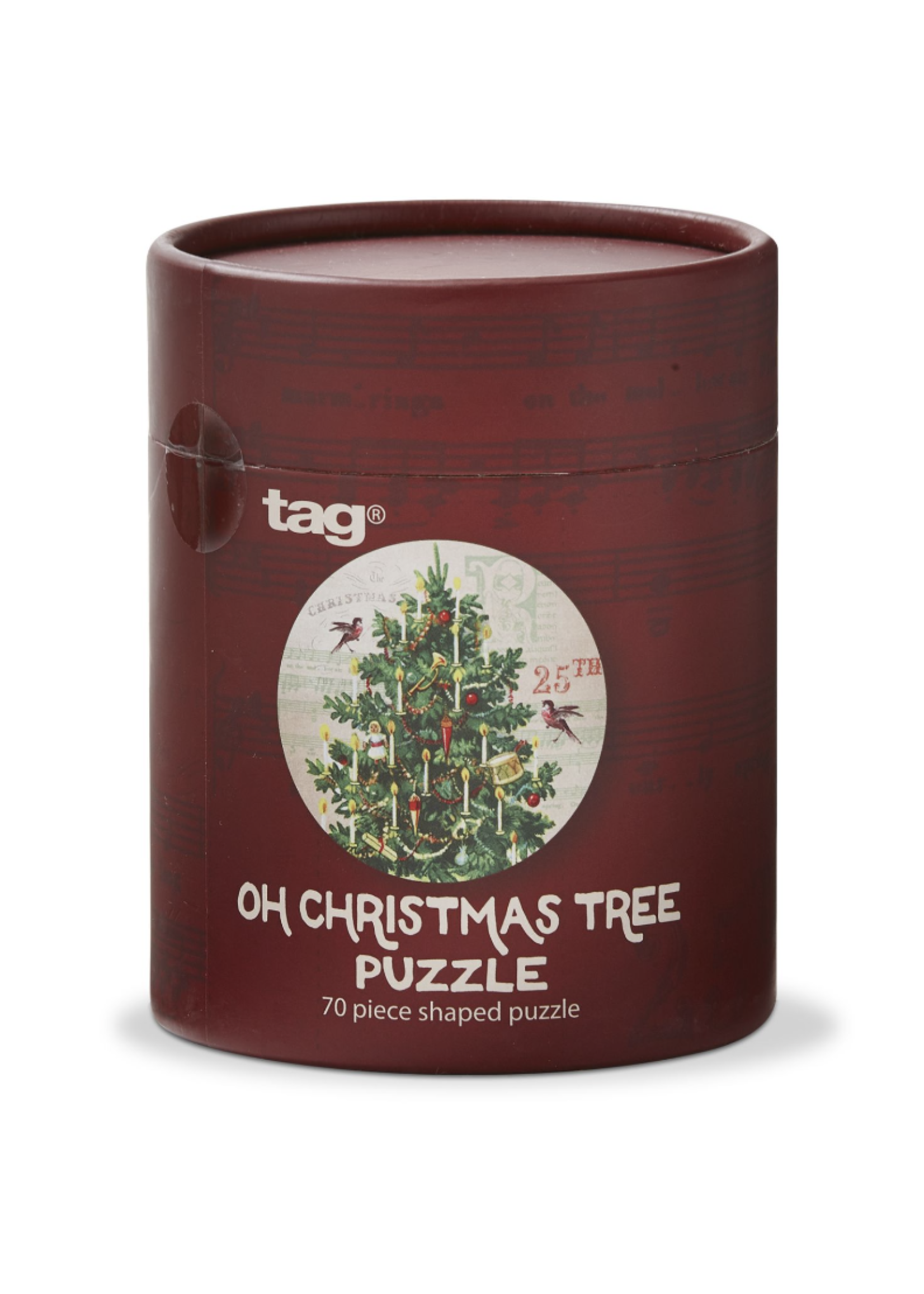 Tag Oh Christmas Tree Round Puzzle
