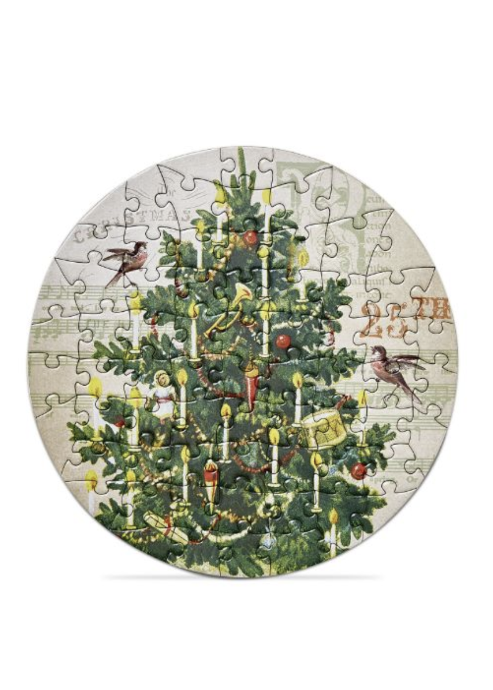 Tag Oh Christmas Tree Round Puzzle