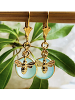 Howling Dog Artisan Jewellery Howling Dog Bee Gem Earrings - Chalcedony