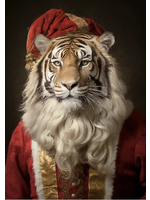 Ink & Drop Christmas Animal Portrait  - Tiger 19 x 27