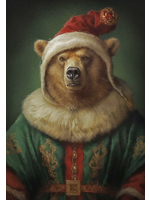 Ink & Drop Christmas Animal Portrait - Brown Bear  12 x 16