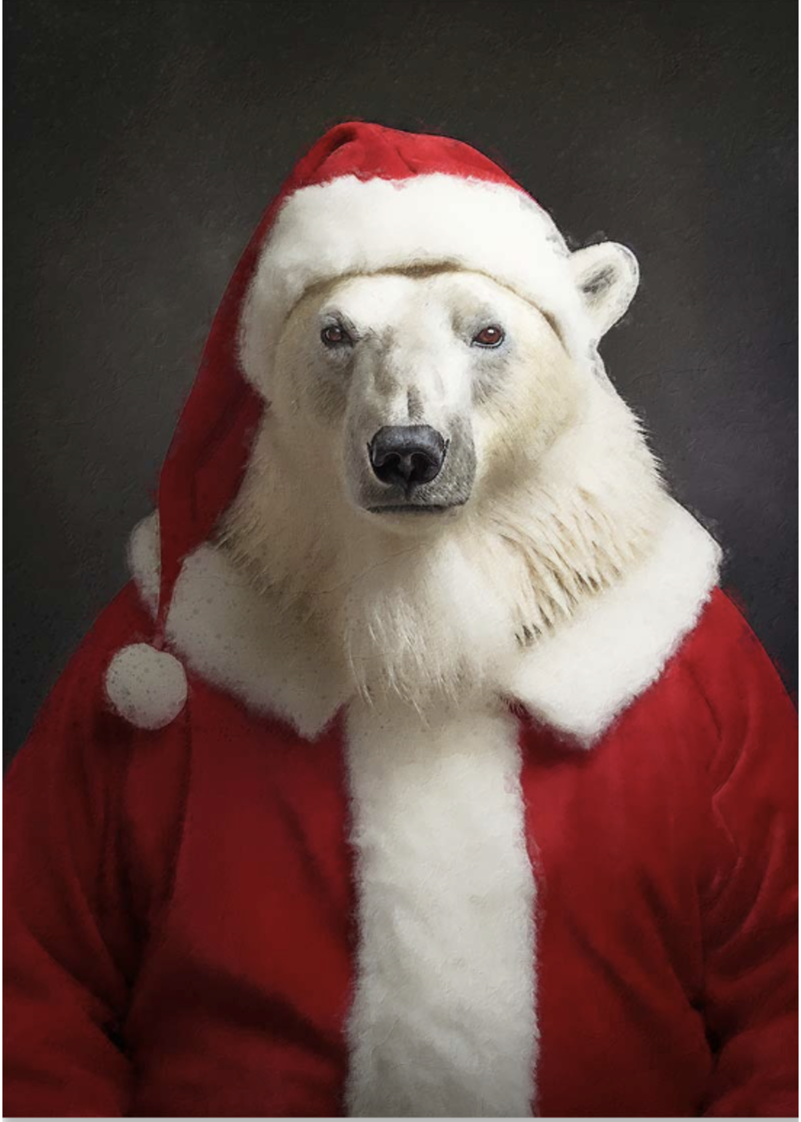 Ink & Drop Christmas Animal Portrait - Polar Bear 12 x 16