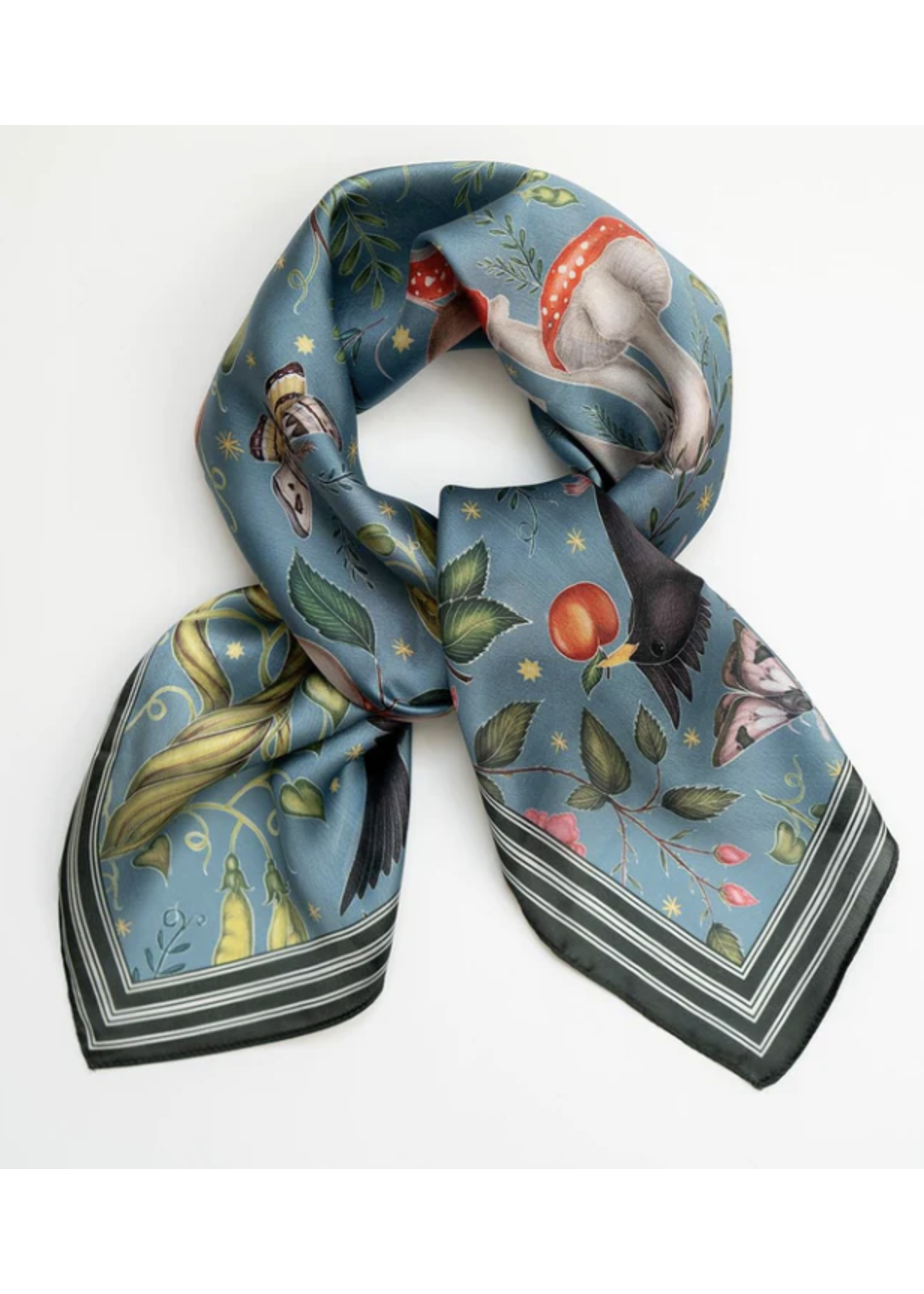 Fable England Fable - Into The Woods Square Scarf - Teal
