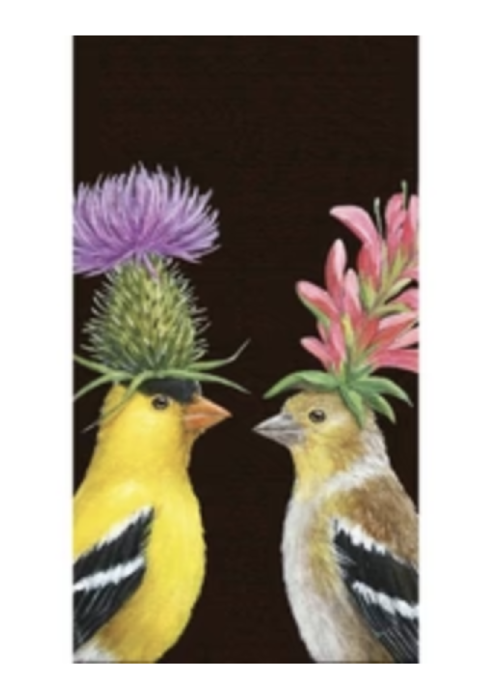 Paper Products Design Guest Towel/Napkin - Goldfinch Couple