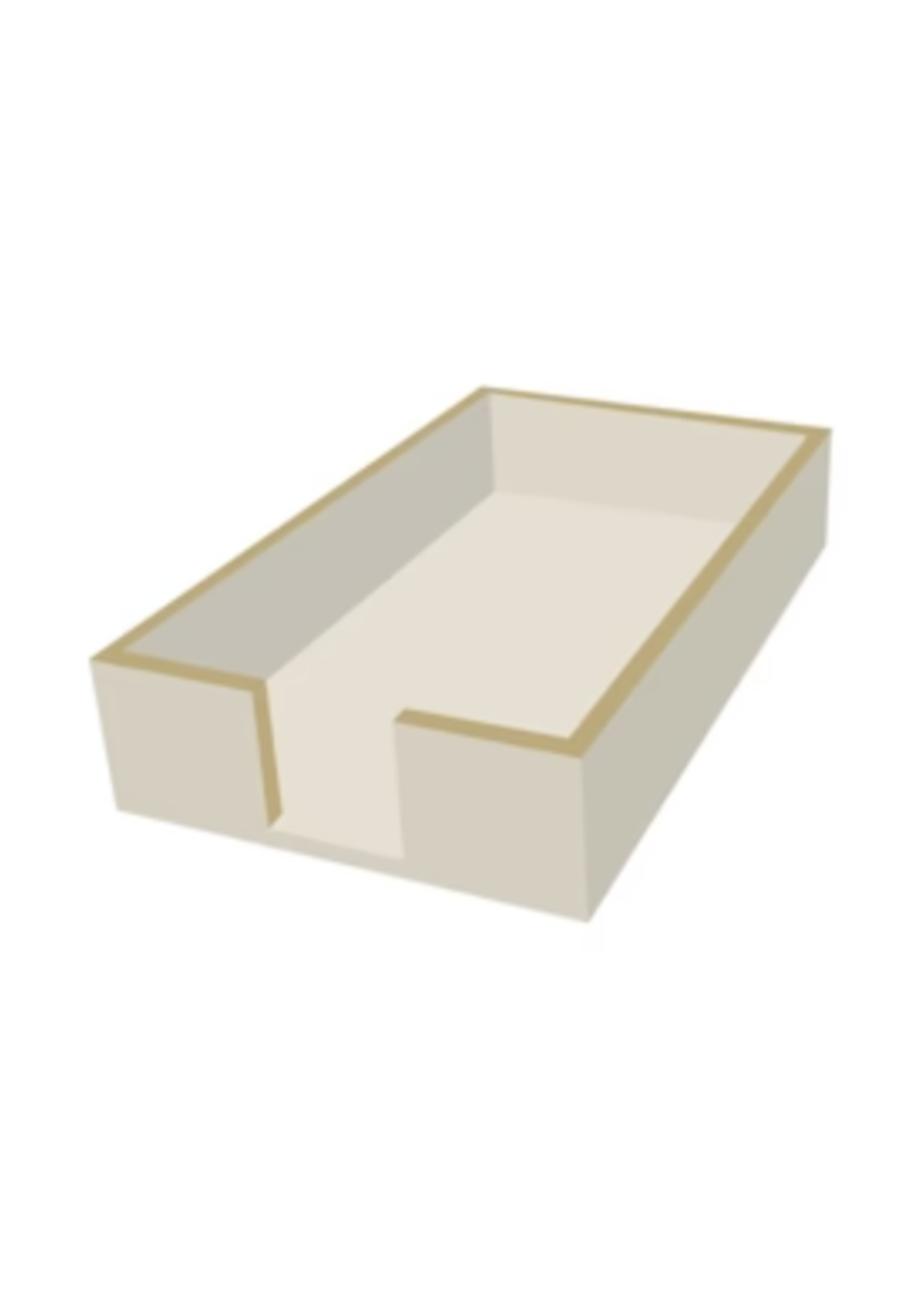 Paper Products Design Guest Towel Wood Caddy - Taupe