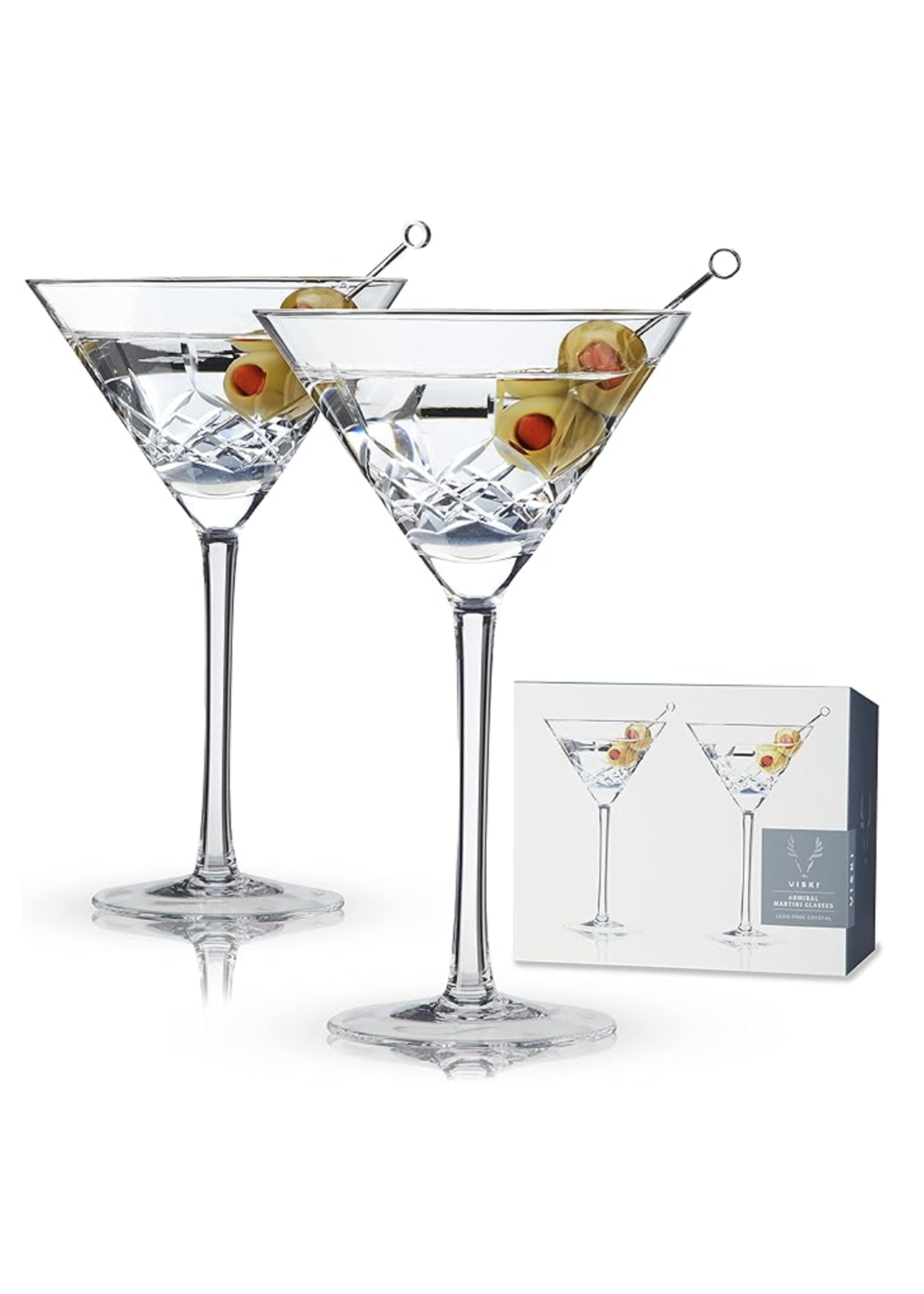 Viski Viski Crystal Admiral Martini Glasses - price per glass