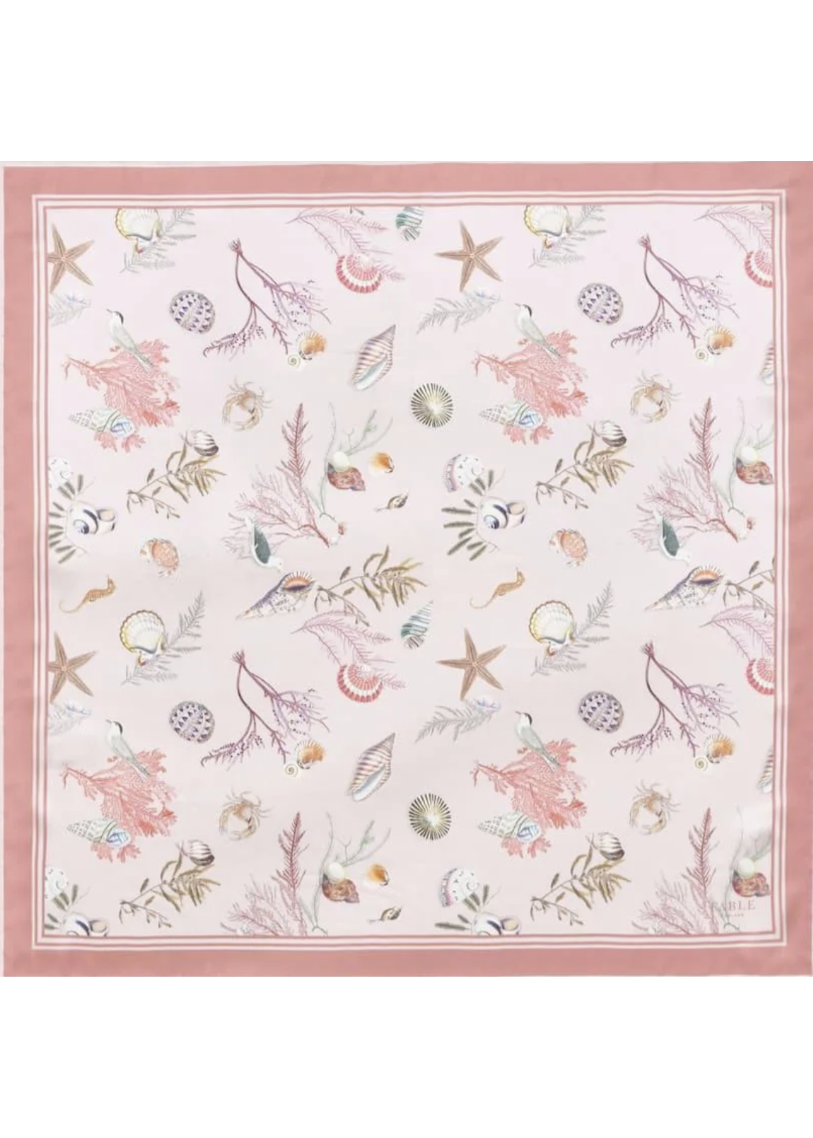 Fable England Fable Whispering Sands Lotus Pink Square Scarf