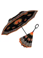 RainCaper Reverse Art Umbrella - Laurel Burch " Orange Blossoms "