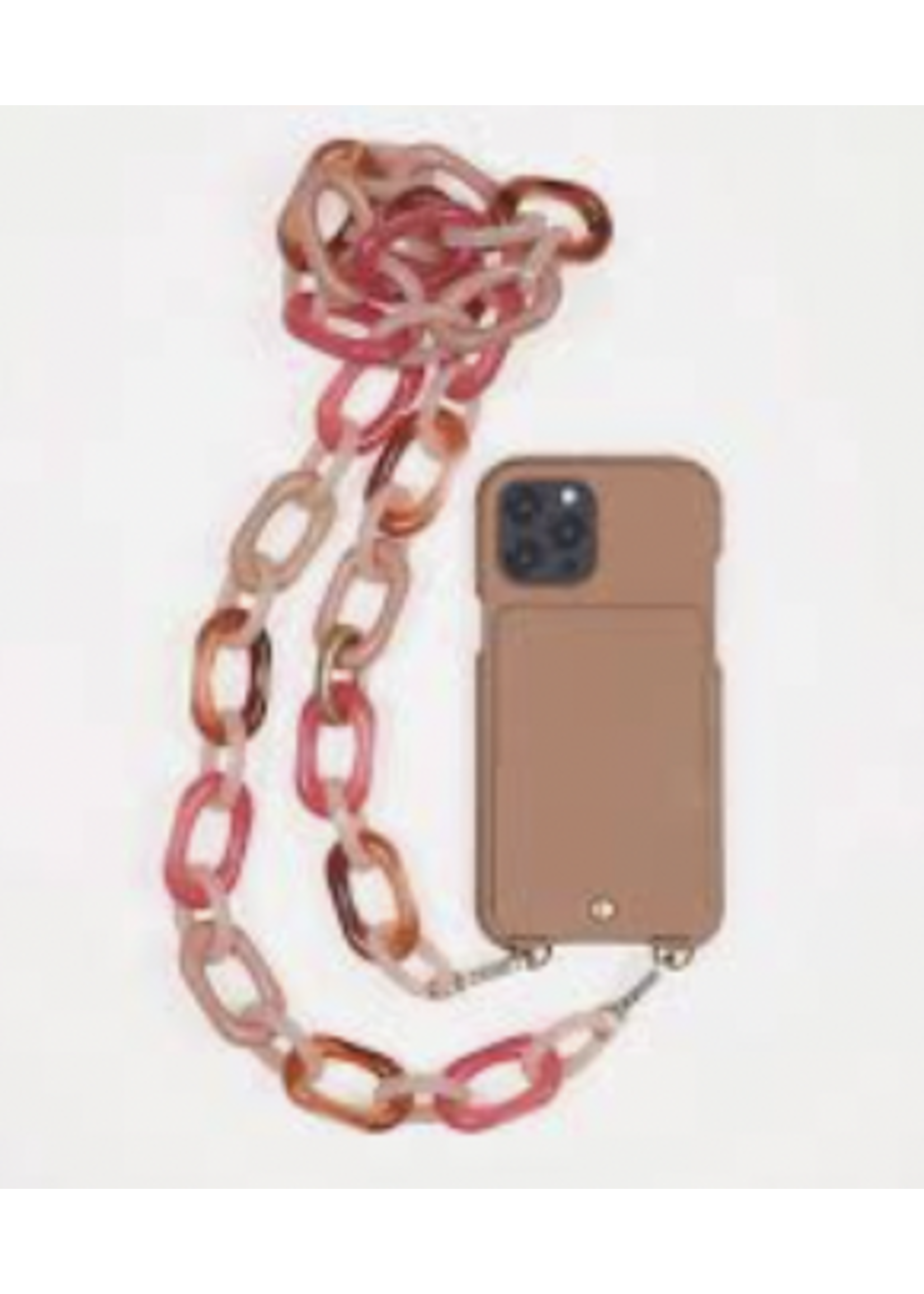 Louvini Paris Louvini Chiara Paperclip Cross Body Resin Chain - Nude/Rose