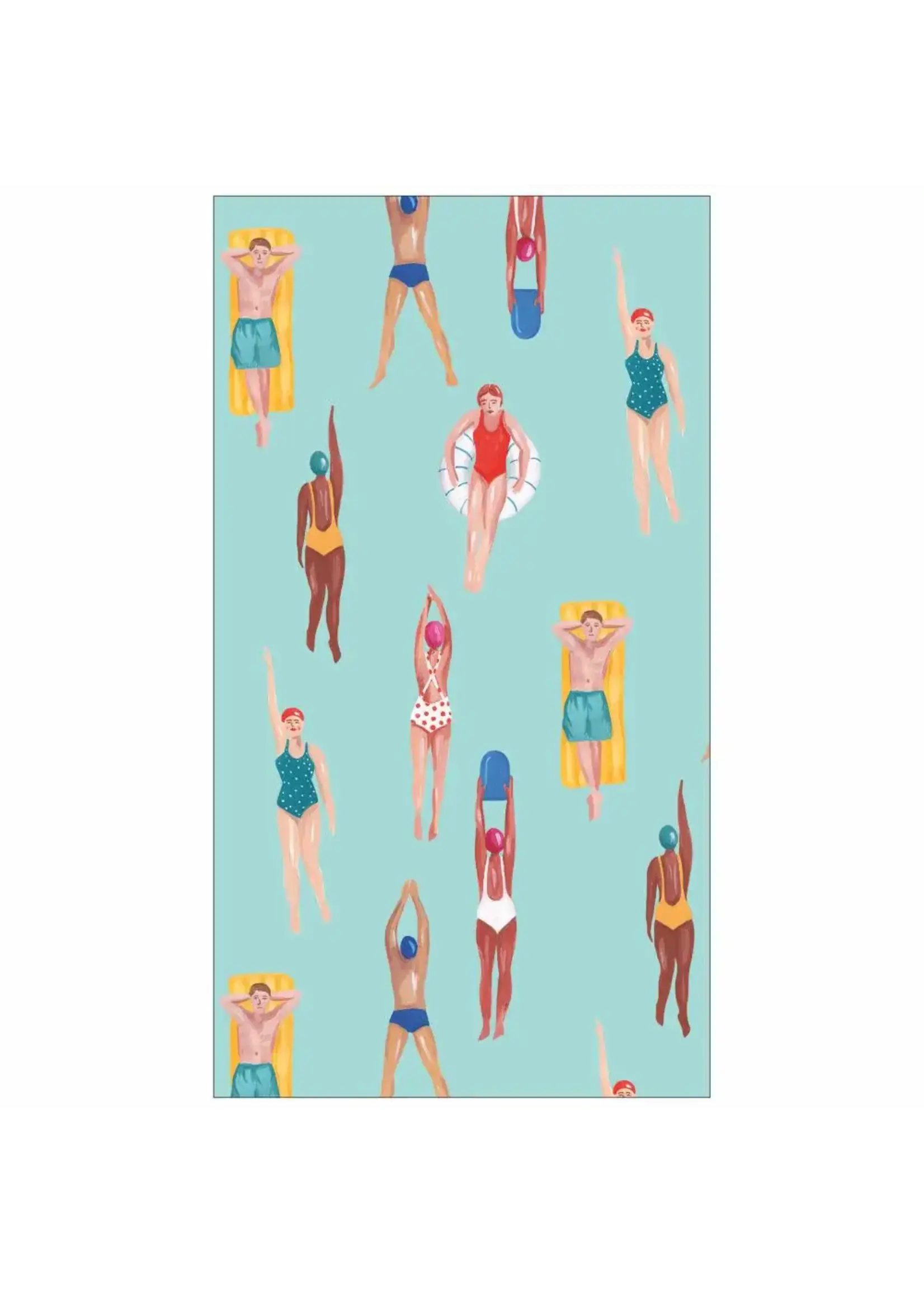 Paper Products Design Guest Towel Napkin Riviera Swimmers