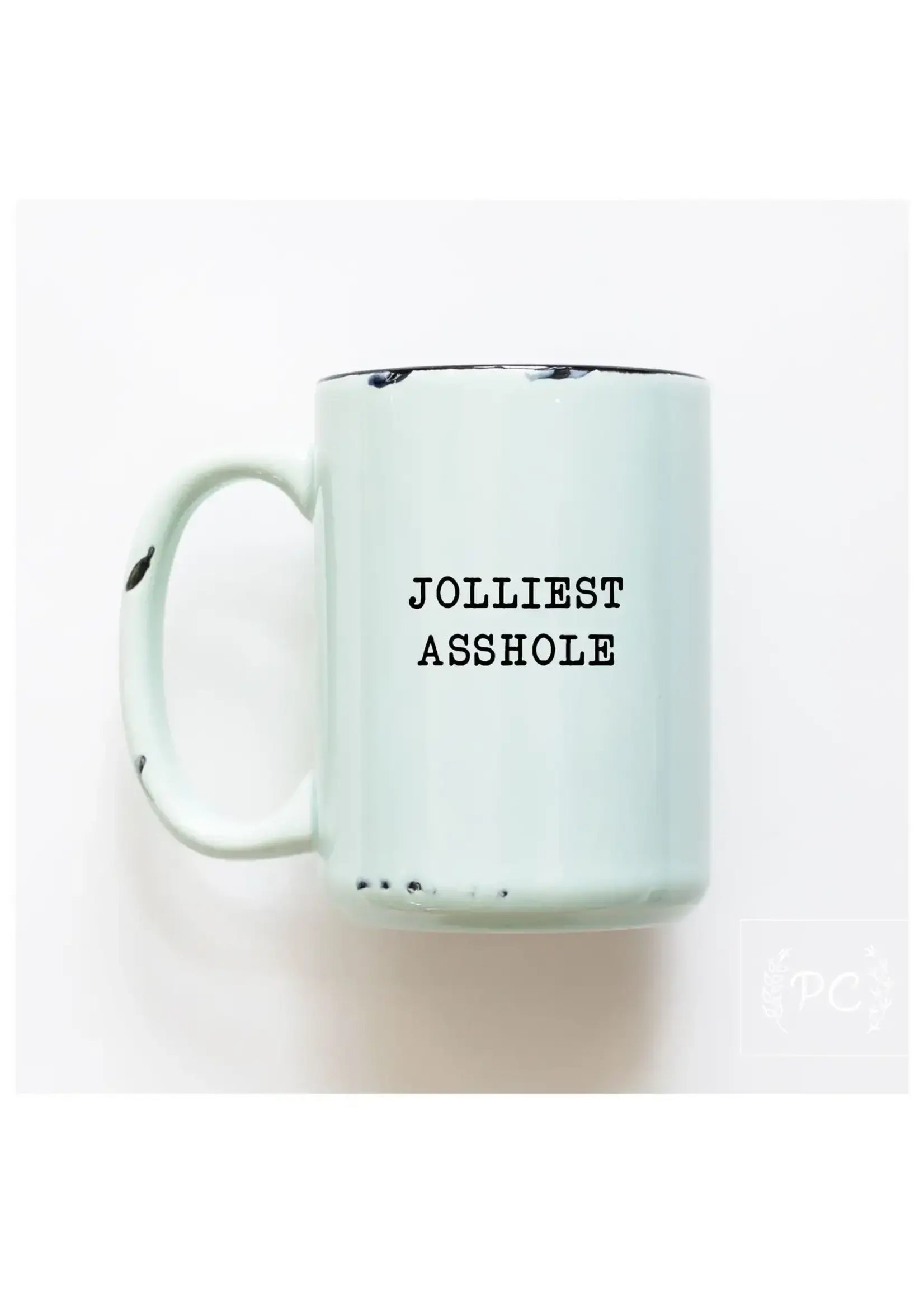 Prairie Chick Prints Jolliest Asshole  Mug - Green