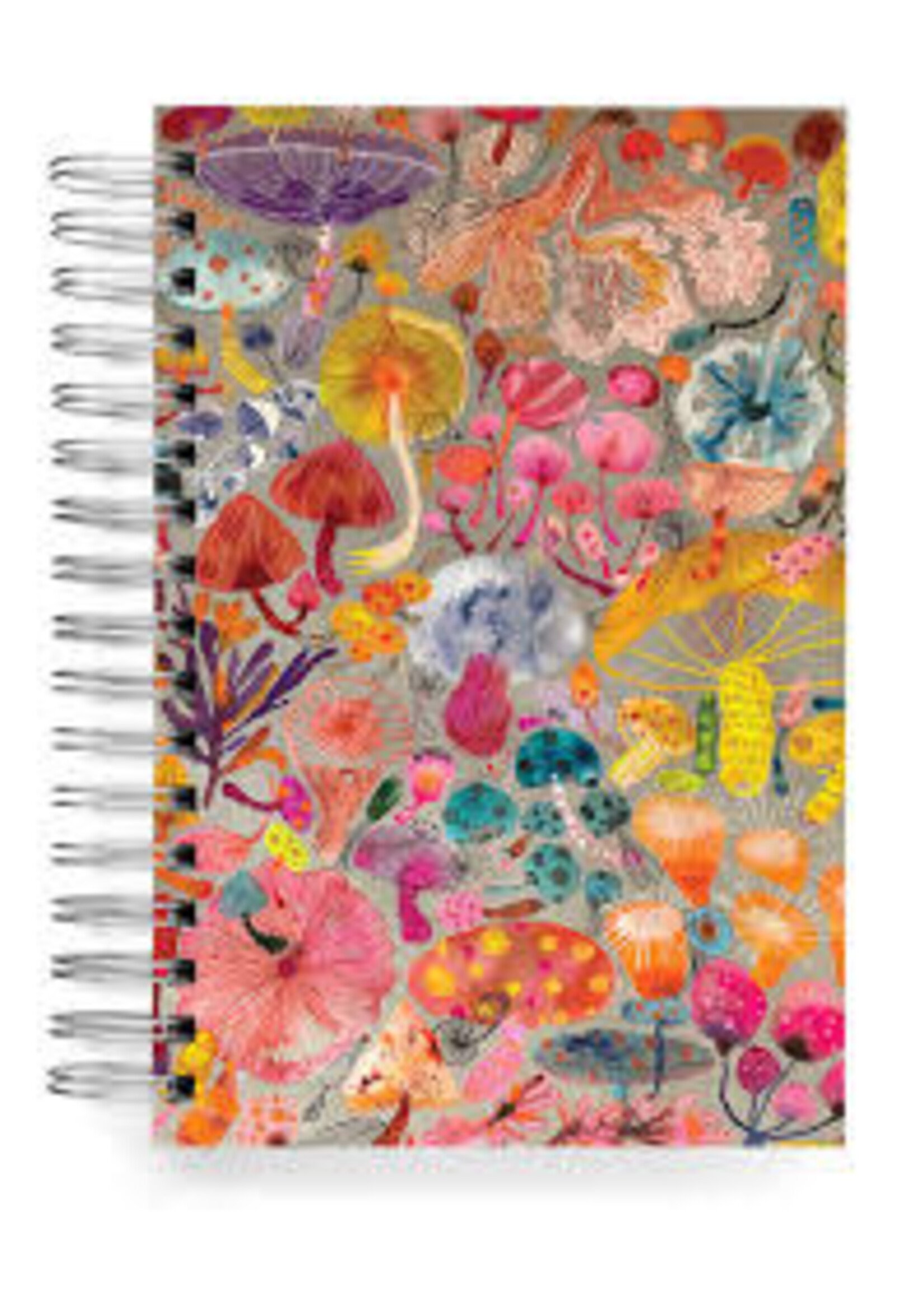 Ecojot Mushroom Delight Ringbound Journal (grey background)