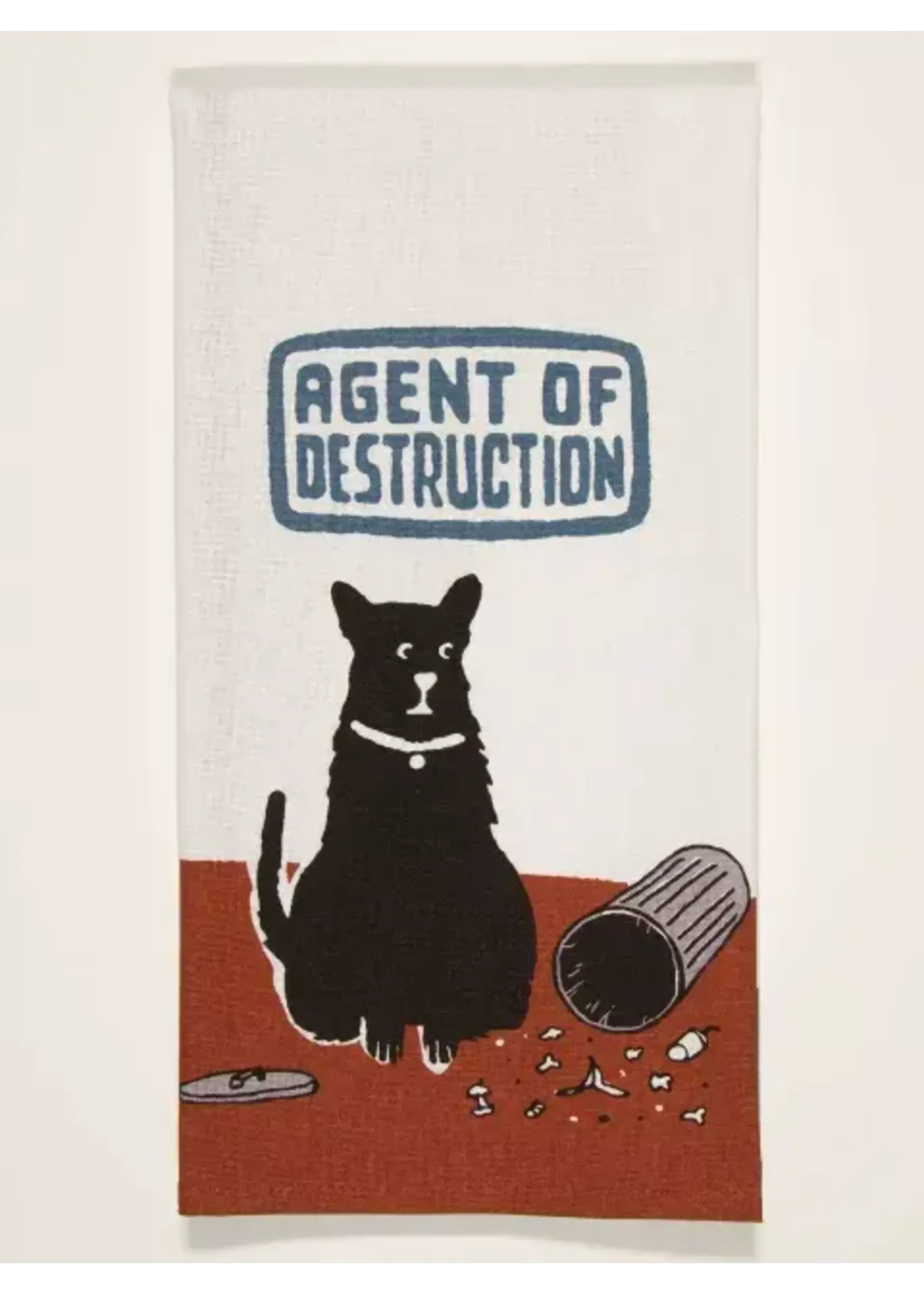 Blue Q Agent Of Destruction Printed Dish/Tea Towel