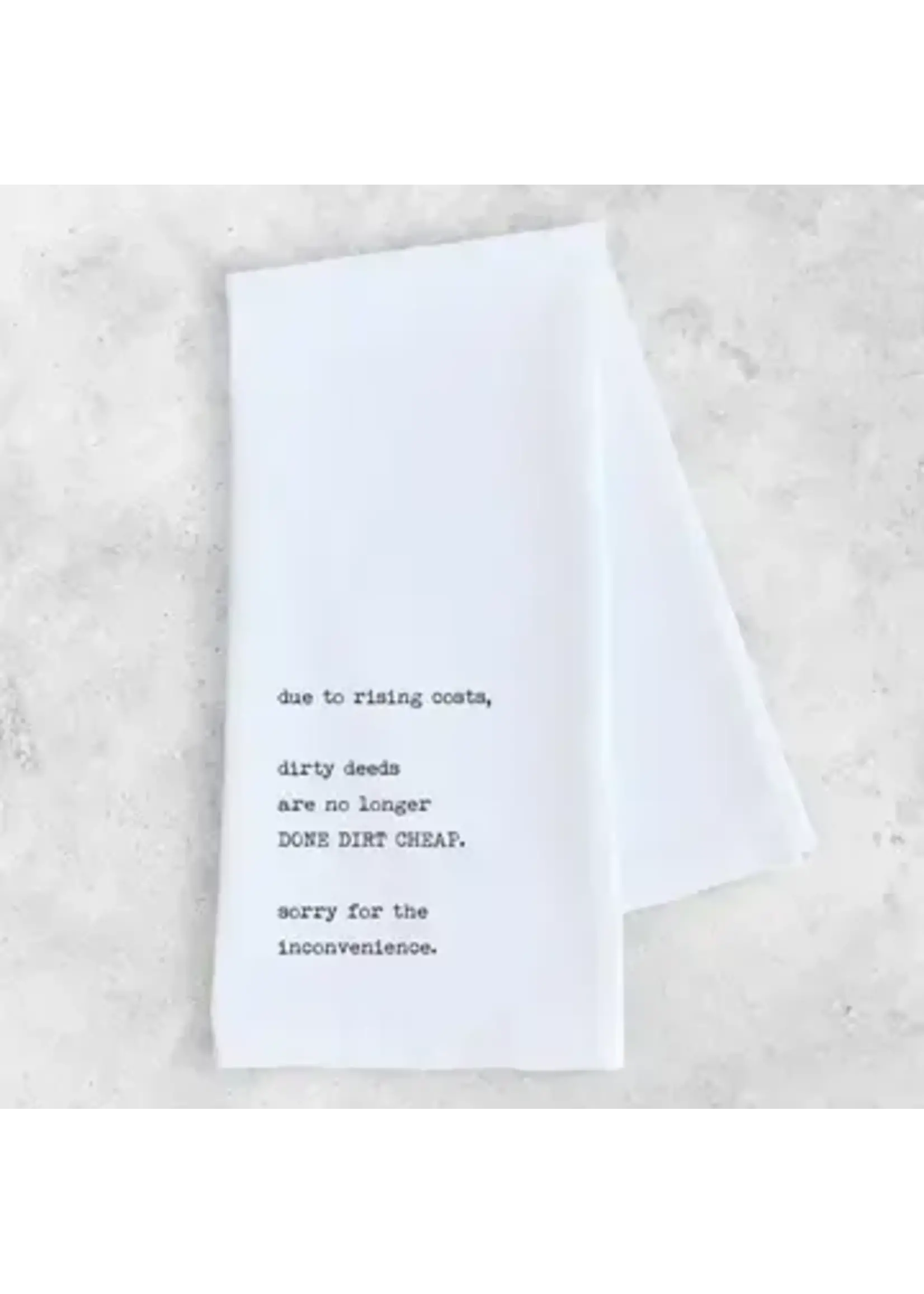 Dev D & Co. Dirty Deeds Done Dirt Cheap - Tea/Dish Towel