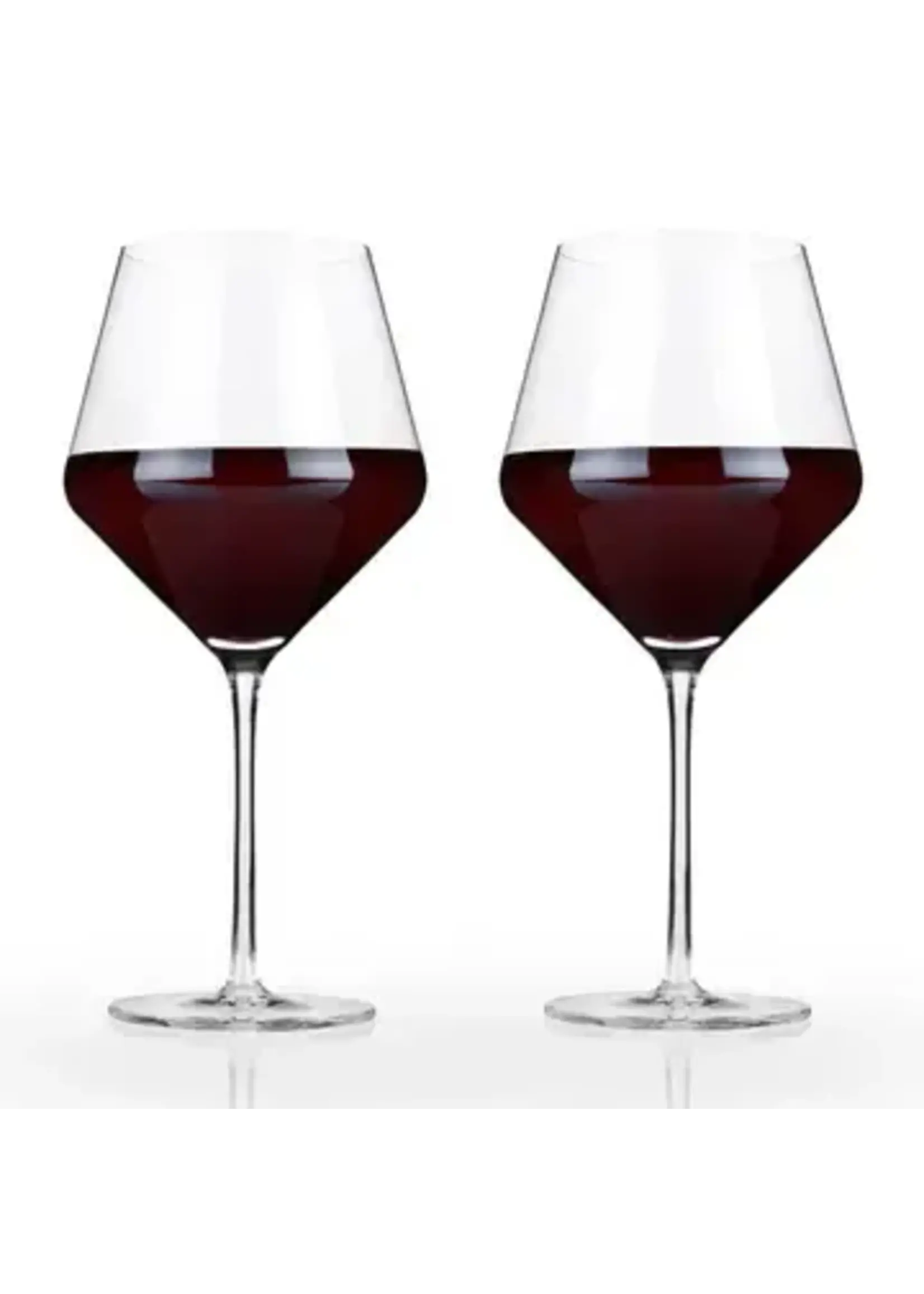 Viski Viski Raye Crystal Burgundy Wine Glasses - per glass