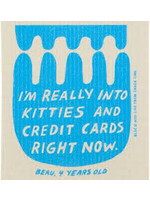 Blue Q Kitties - Swedish Dishcloth
