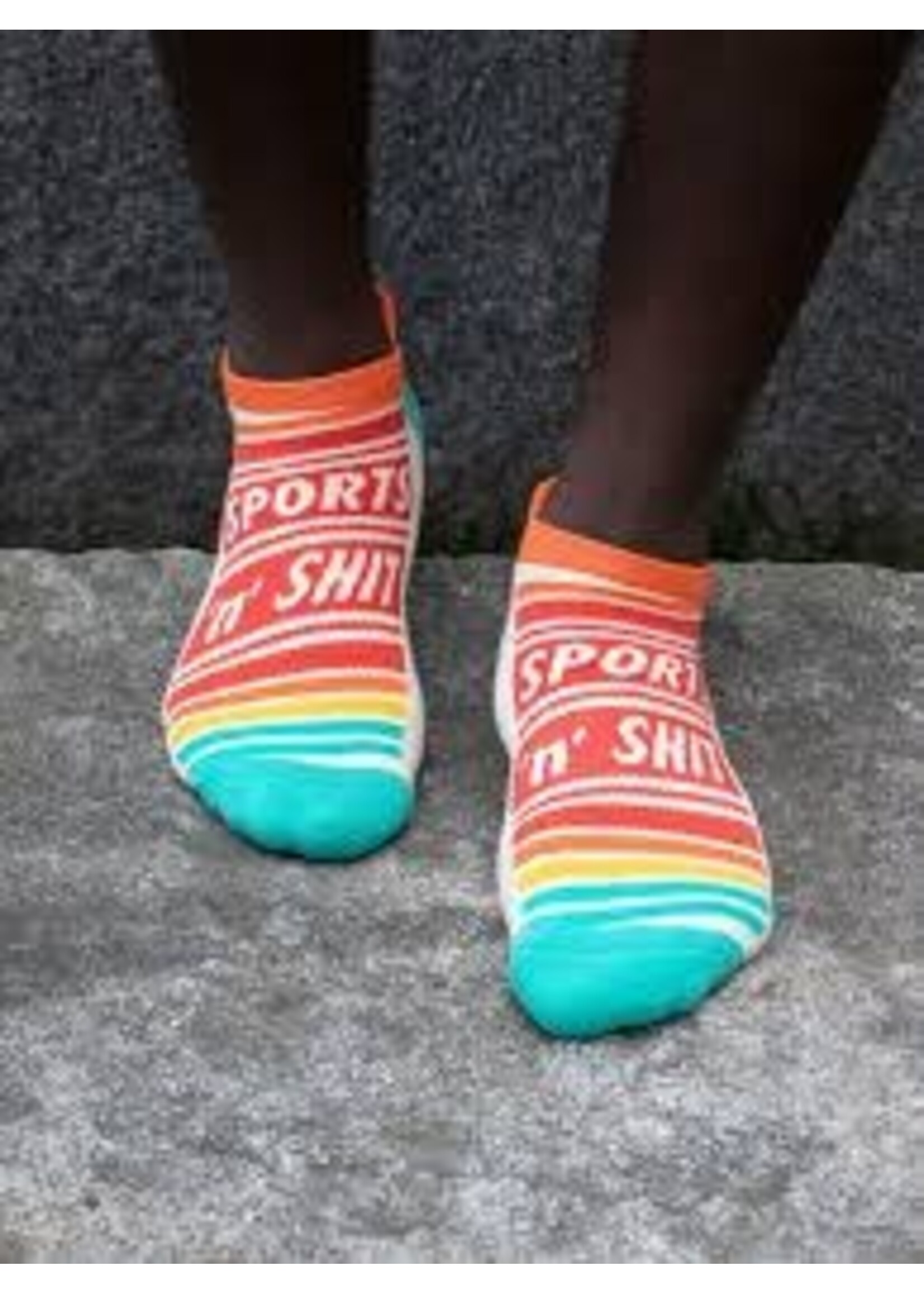 Blue Q Sports N Shit Sneaker Socks  L - XL