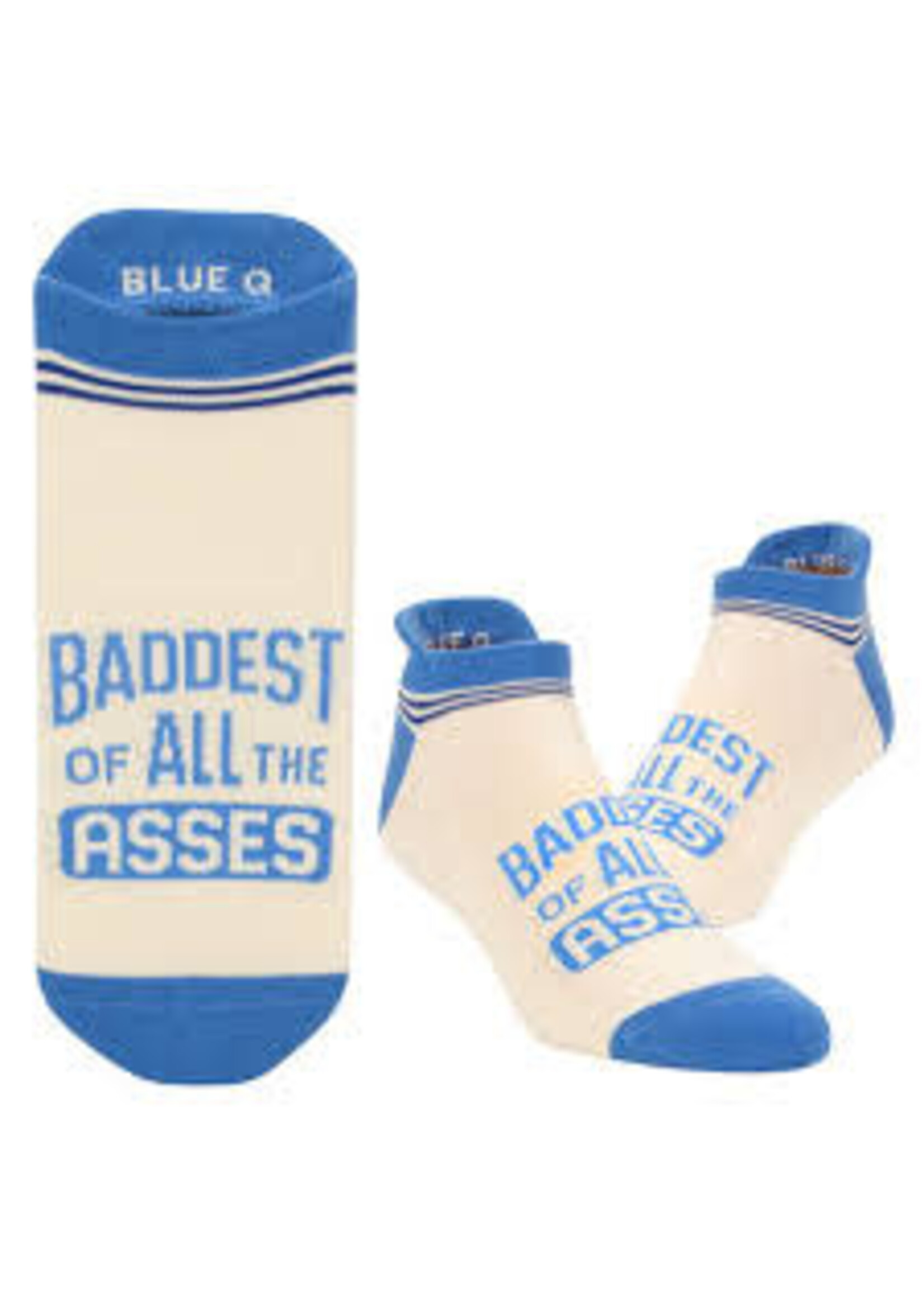 Blue Q Baddest of all the Asses Sneaker Socks