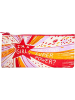 Blue Q I'm A Girl ... Super Power Pencil Case - Blue Q
