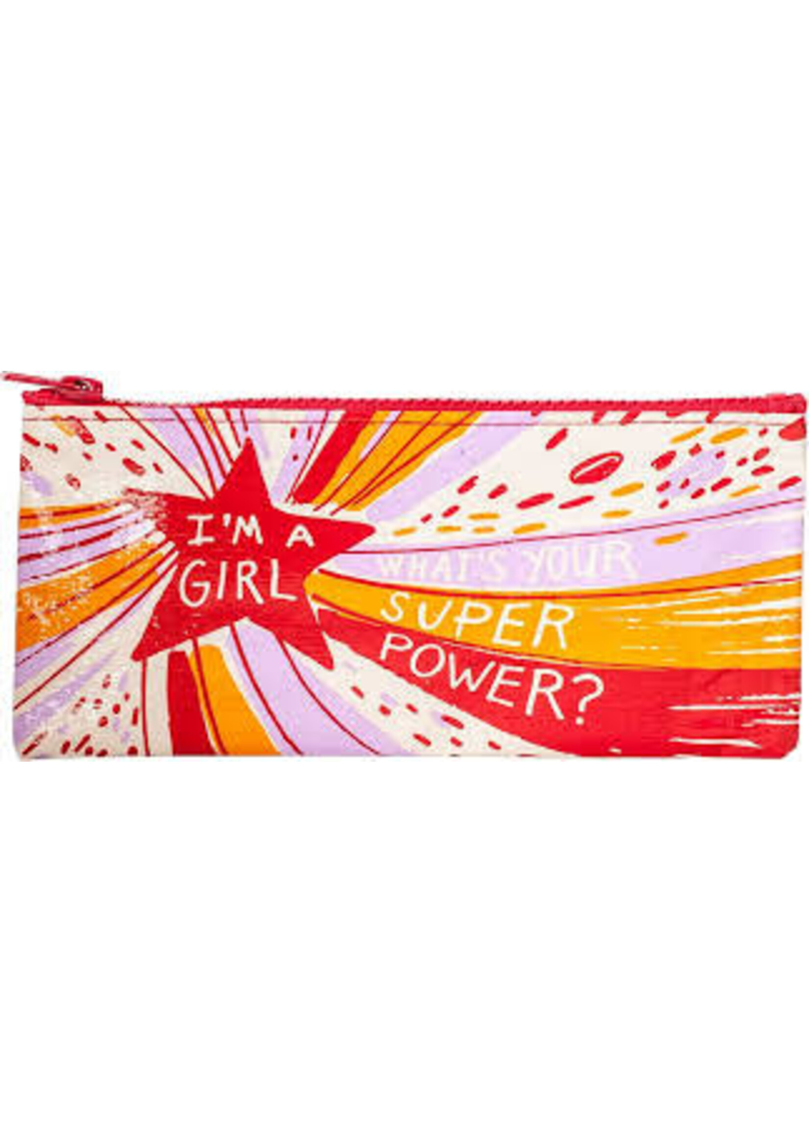 Blue Q I'm A Girl ... Super Power Pencil Case - Blue Q