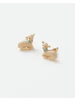 Fable England Fable Enamel Lamb Stud Earrings