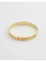 Fable England Fable Meadow Creatures Printed Bangle - Yellow