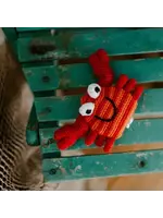 Pebble Crochet Crab Toy Rattle - Red