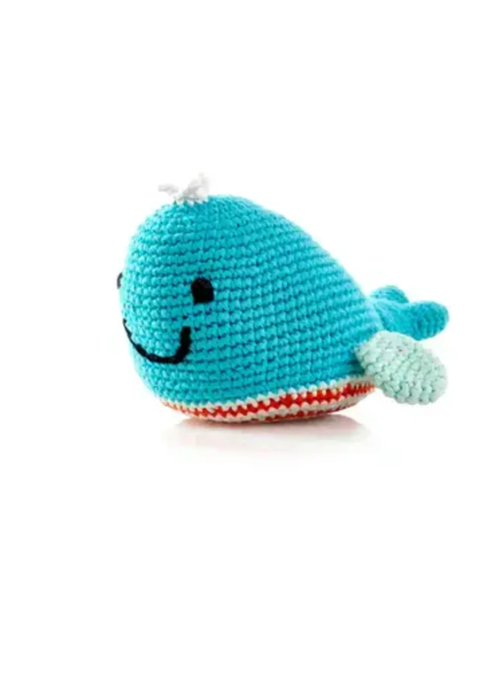 Pebble Baby Whale Crochet Toy Rattle